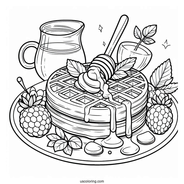 Waffles With Syrup To Color