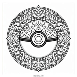 Intricate Pokeball Mandala