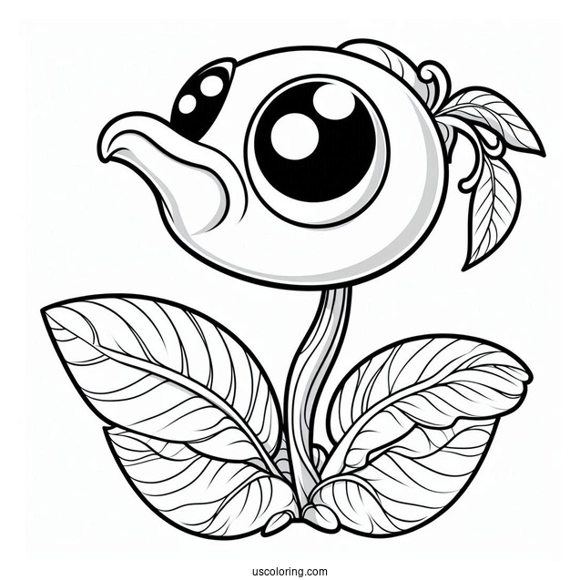 Peashooter Coloring Page For Kids