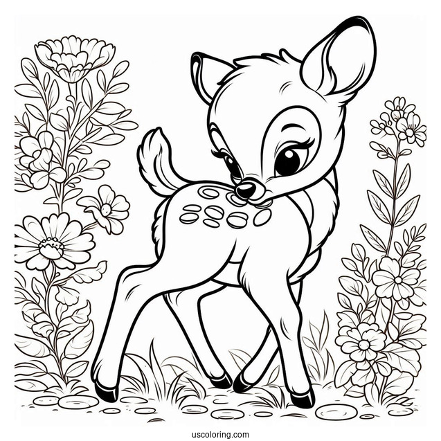 Cute Bambi Learning To Walk