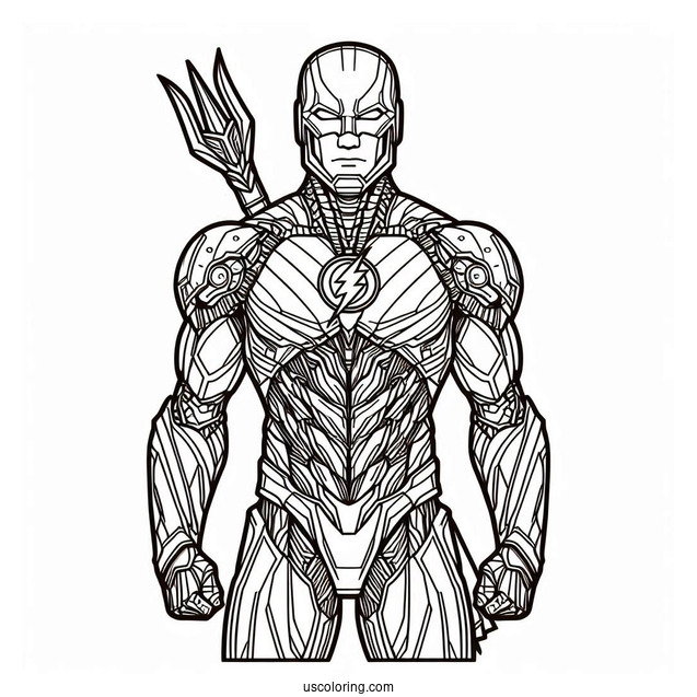 Coloring Page Of Justice League Cyborg