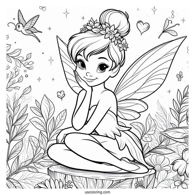Tinker Bell Coloring In For Kids