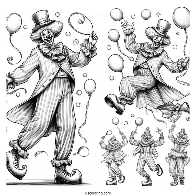 Realistic Clown Dancing
