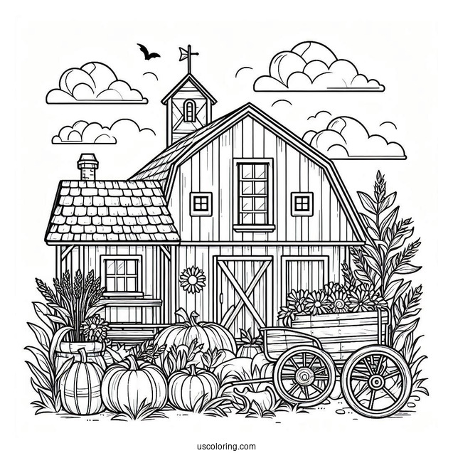 Farm Harvest To Color