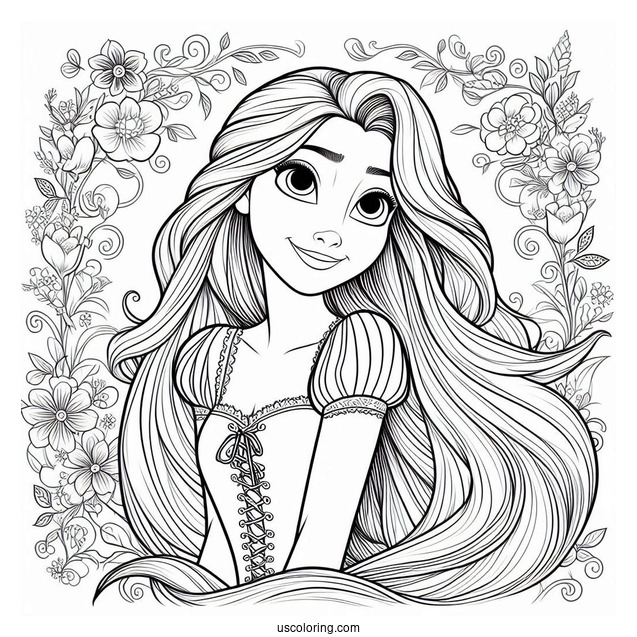 Rapunzel From Tangled Movie To Color