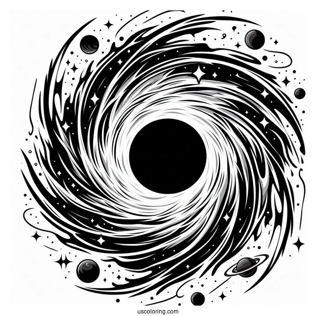 Black Hole Roblox Coloring Page