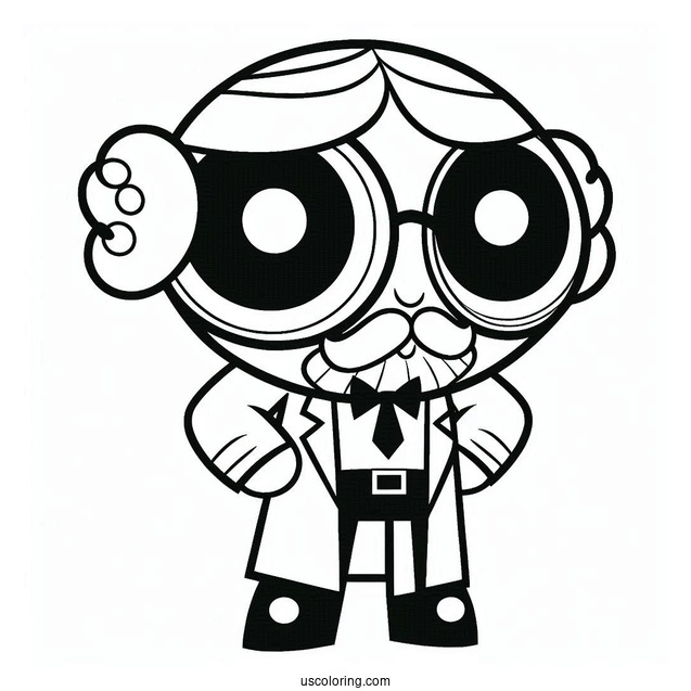 Coloring Page Of Professor Utonium