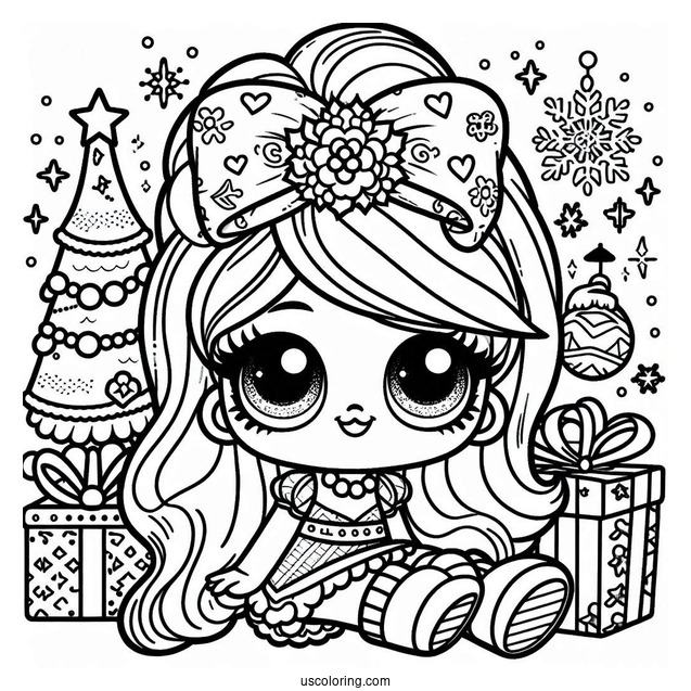 LOL Surprise Christmas Coloring Sheet