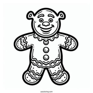 Gingerbread Man From Shrek To Color