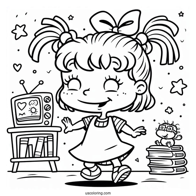 Rugrats Coloring Page Of Cute Susie Carmichael For Kids