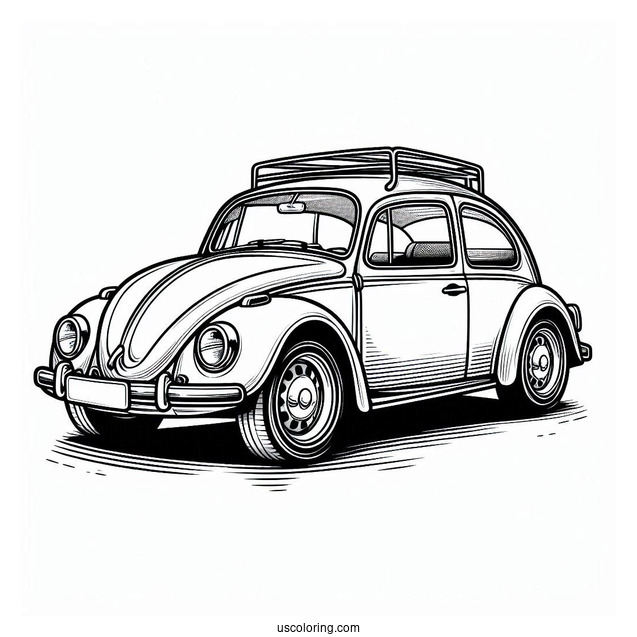 VW Beetle Coloring Page