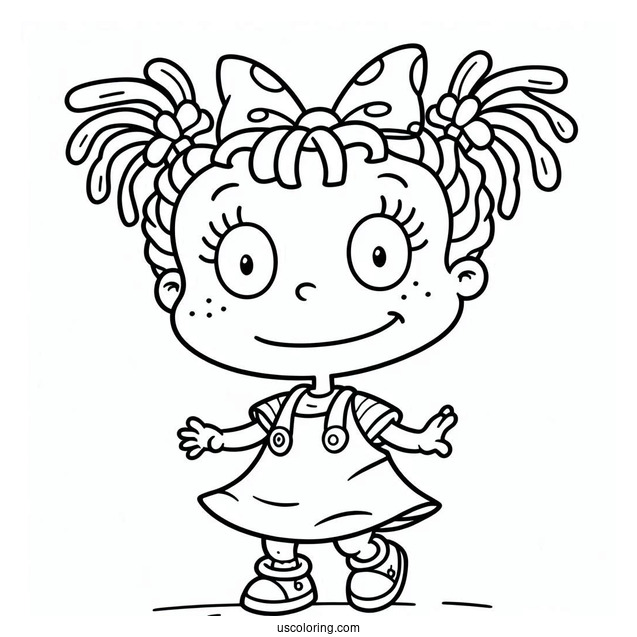 Rugrats Coloring Page Of Cute Susie Carmichael For Kids