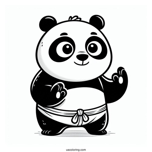 Po From Kung Fu Panda Coloring Page
