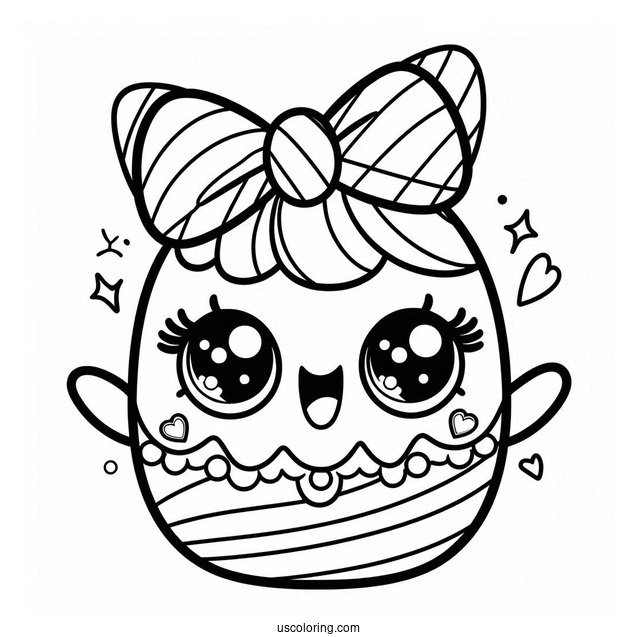 Simple Peppa-Mint Shopkins Coloring Sheet