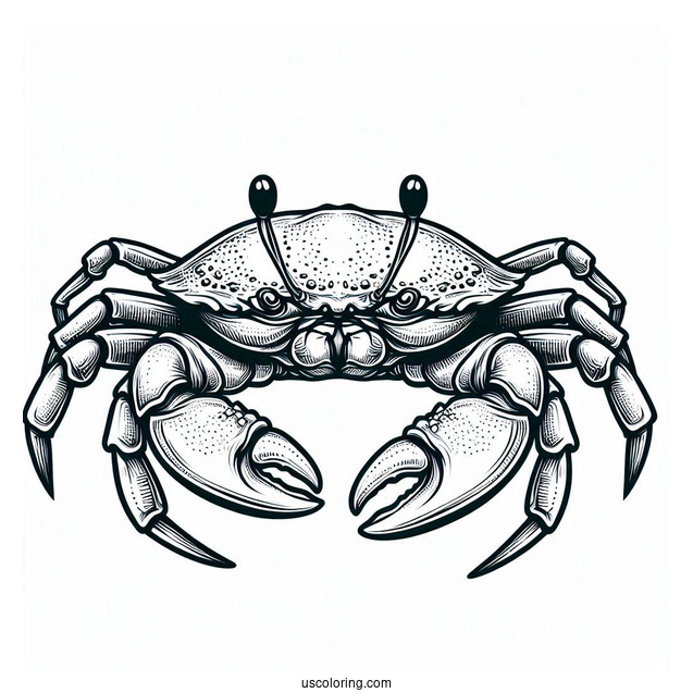 Male Mud Crab Coloring Page
