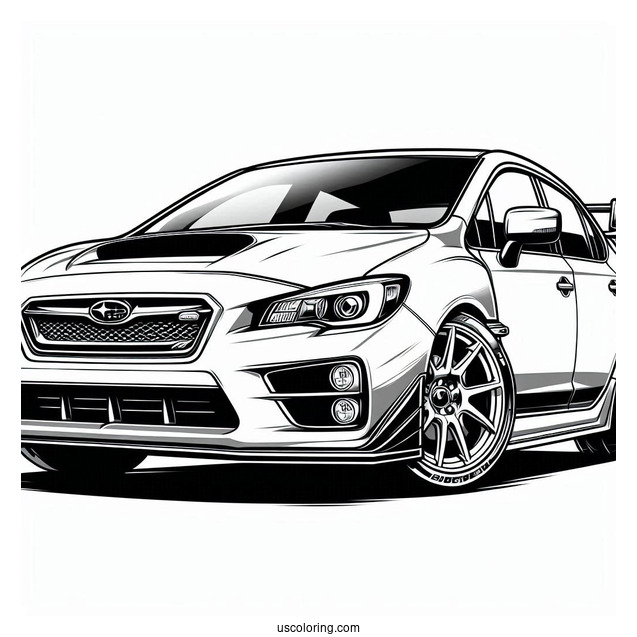 Subaru WRX Car Coloring Page