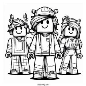 Roblox Game Characters Coloring Page