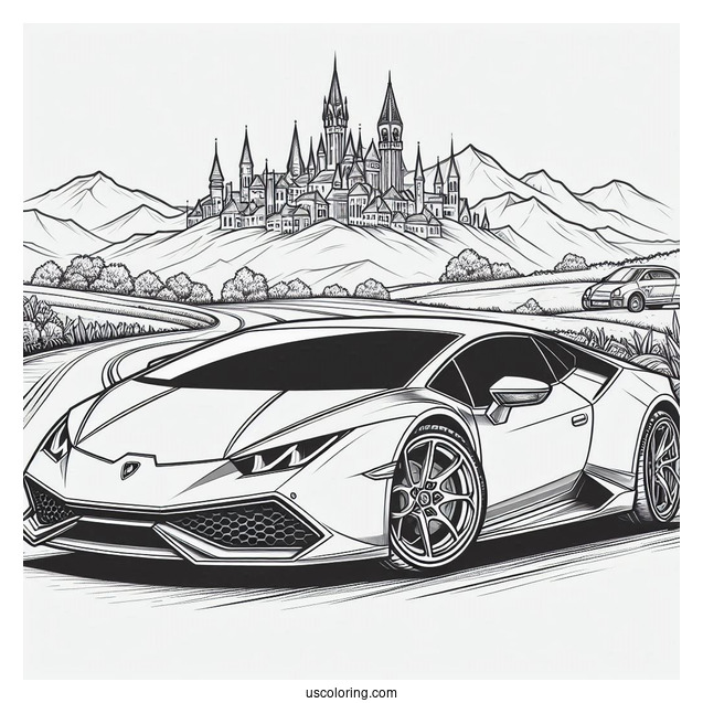 Lamborghini Huracan Coloring Page