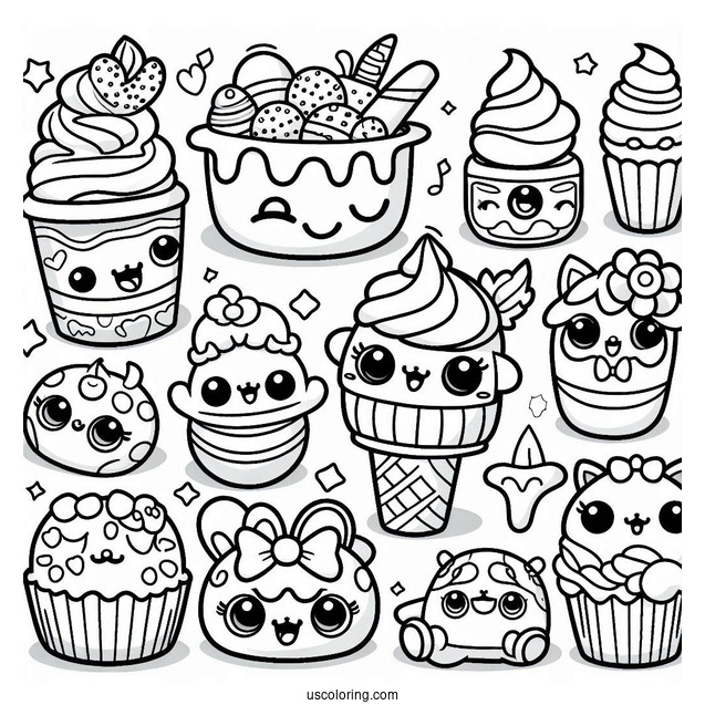 Coloring Page Of All The Shopkins