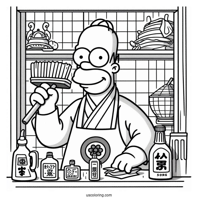 Japanese Homer Cleaning Commercial To Color