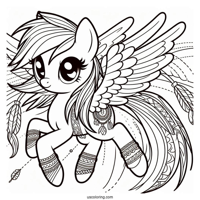 Rainbow Dash Coloring Page From Equestria Girls