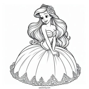 Human Ariel In Gown