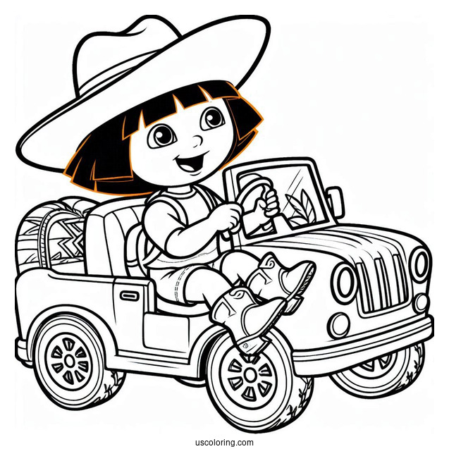 Tico, Boots And Dora Driving In a Car