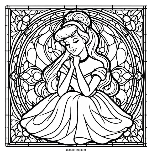Elegant Cinderella Stained Glass