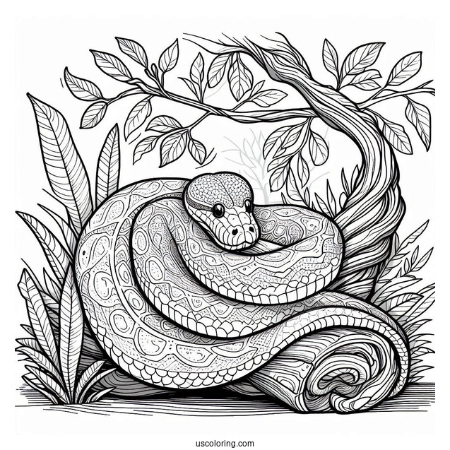 Large Python Hiding In Tree