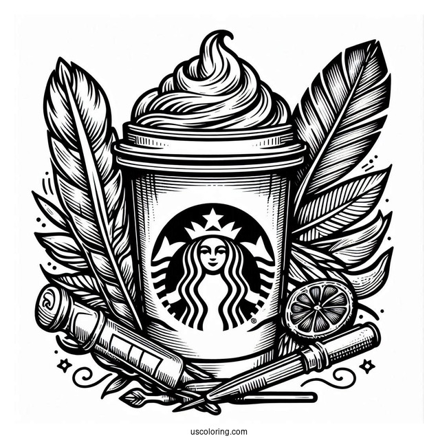 Starbucks Coloring Page Of Logo