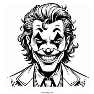 DC Comics Joker Coloring Page With Harley Quinn
