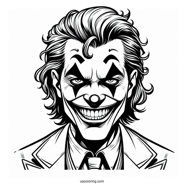 DC Comics Joker Coloring Page With Harley Quinn