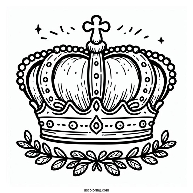Easy Crown Coloring Sheet