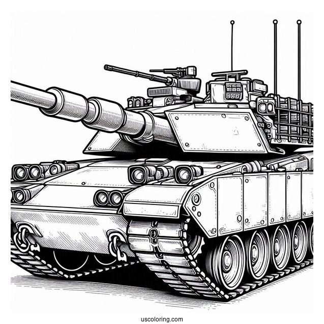 Accurate Coloring Page of Cougar 13 Tank