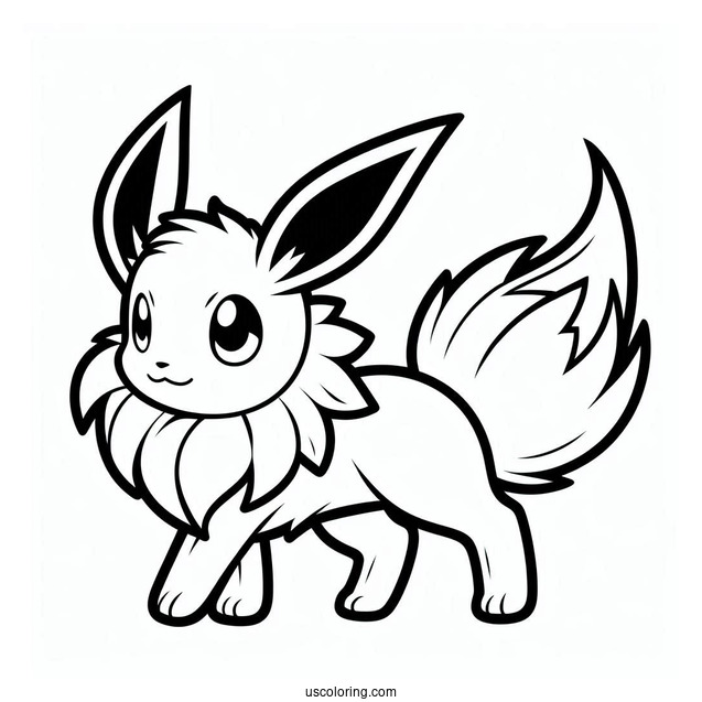 Coloring Page Of Jolteon Eevee Outline