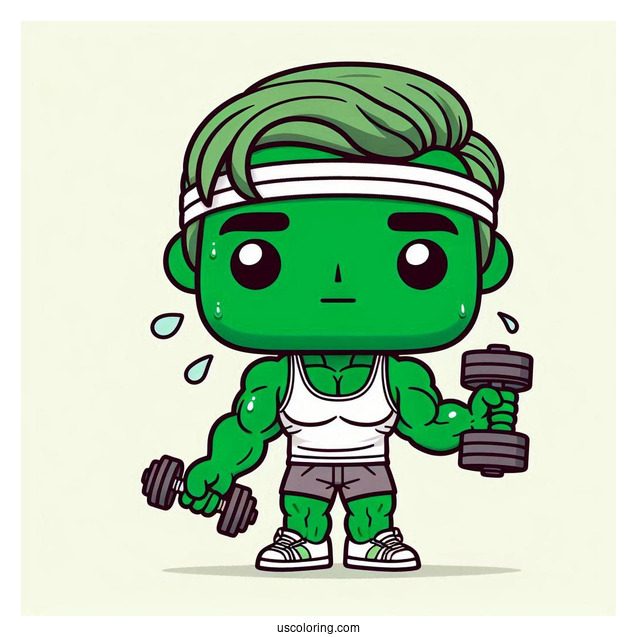 She Hulk Funko Pop Toy Coloring In