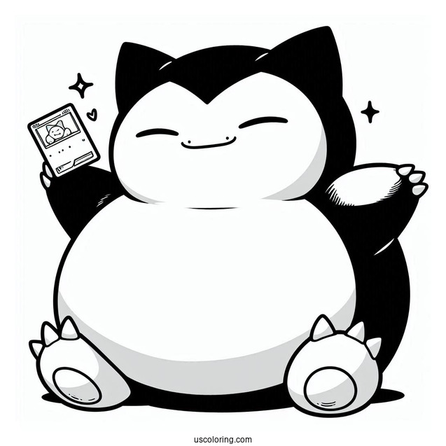 Snorlax Coloring Page Unfazed Fat Pokemon Card