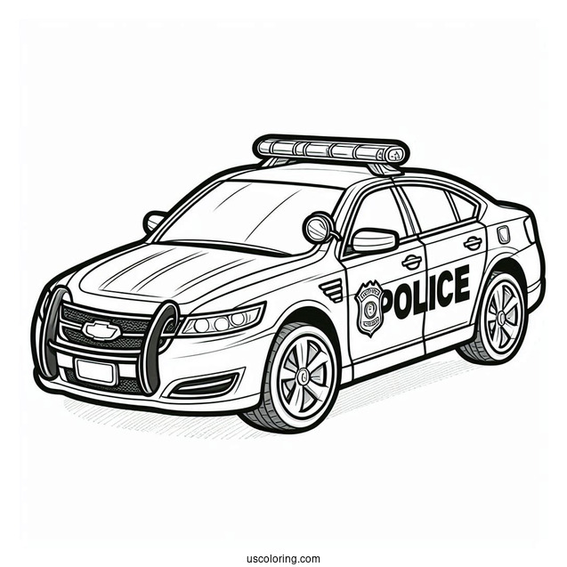Police Car Coloring Page