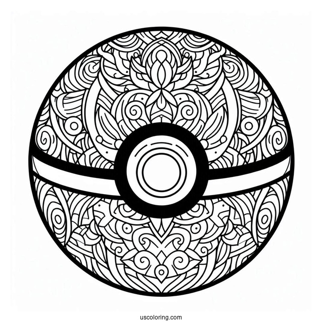 Intricate Pokeball Mandala