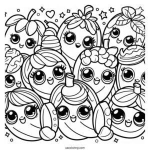 Coloring Sheet Of Buncho Bananas Shopkins