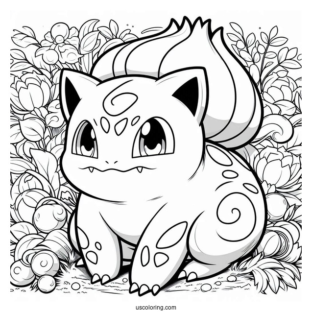 Bulbasaur Coloring Page Pokemon Poster