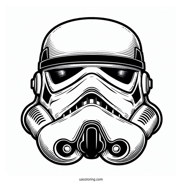 Stormtrooper Coloring Page Of Helmet