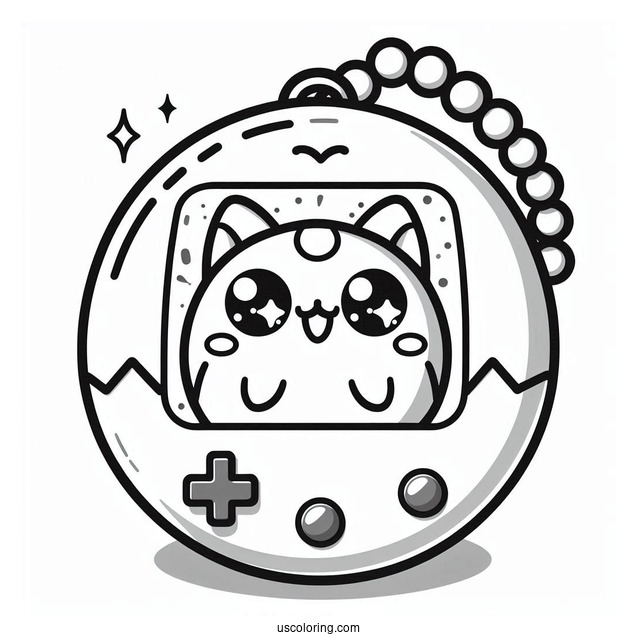 Tamagotchi Coloring Pages Game Console