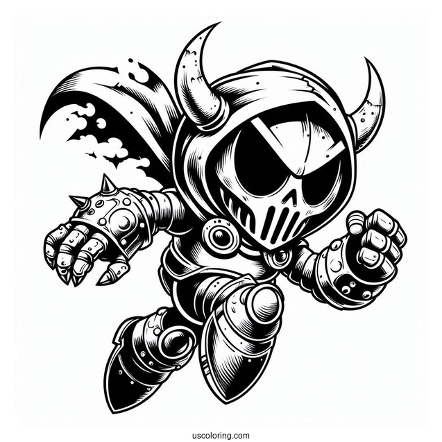 Detailed Black Doom Coloring In