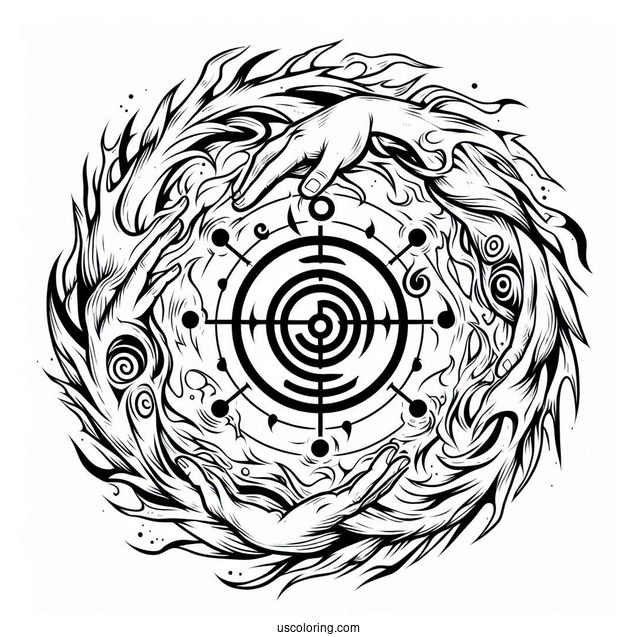 Kurama Chakra Mode Naruto Coloring Page