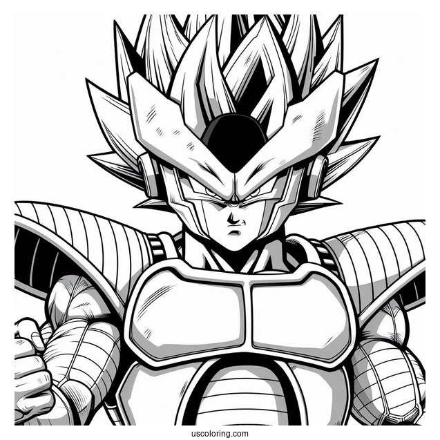 Dragon Ball Z Coloring Page Of Jeice in Ginyu Force Armor Dragon Ball Z