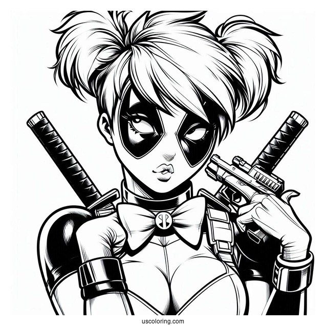 Sassy Deadpool Coloring Page