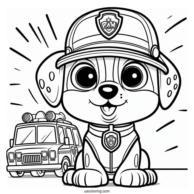 Coloring Sheet Of Ryder From Paw Patrol