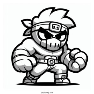 Detailed Brawl Stars Coloring Page Of Brawlers