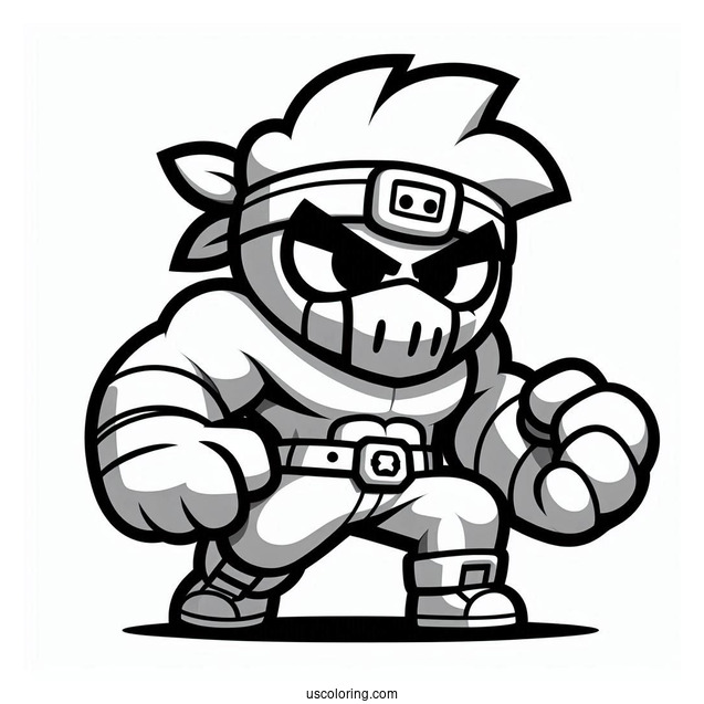 Detailed Brawl Stars Coloring Page Of Brawlers